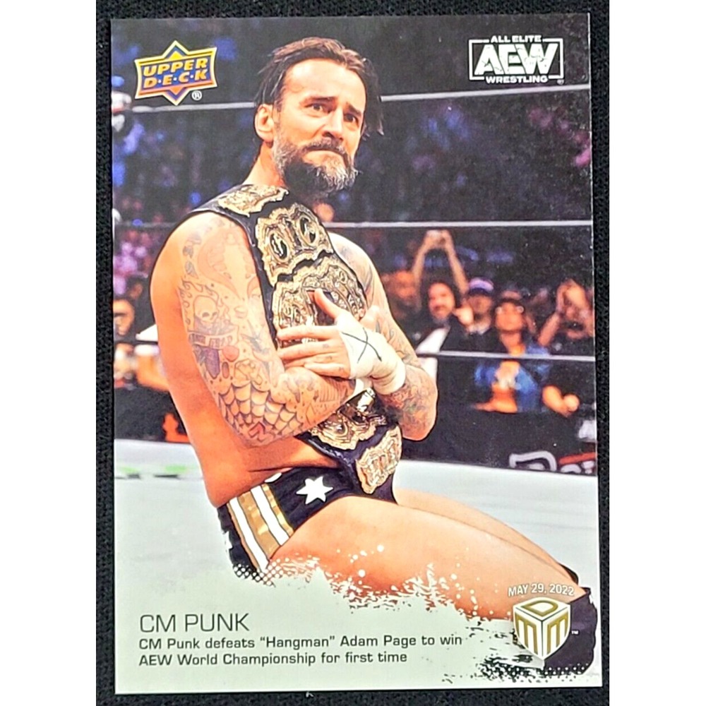 2022 UPPER DECK AEW MATCH DATED MOMENTS CM PUNK DOUBLE OR‎ NOTHING